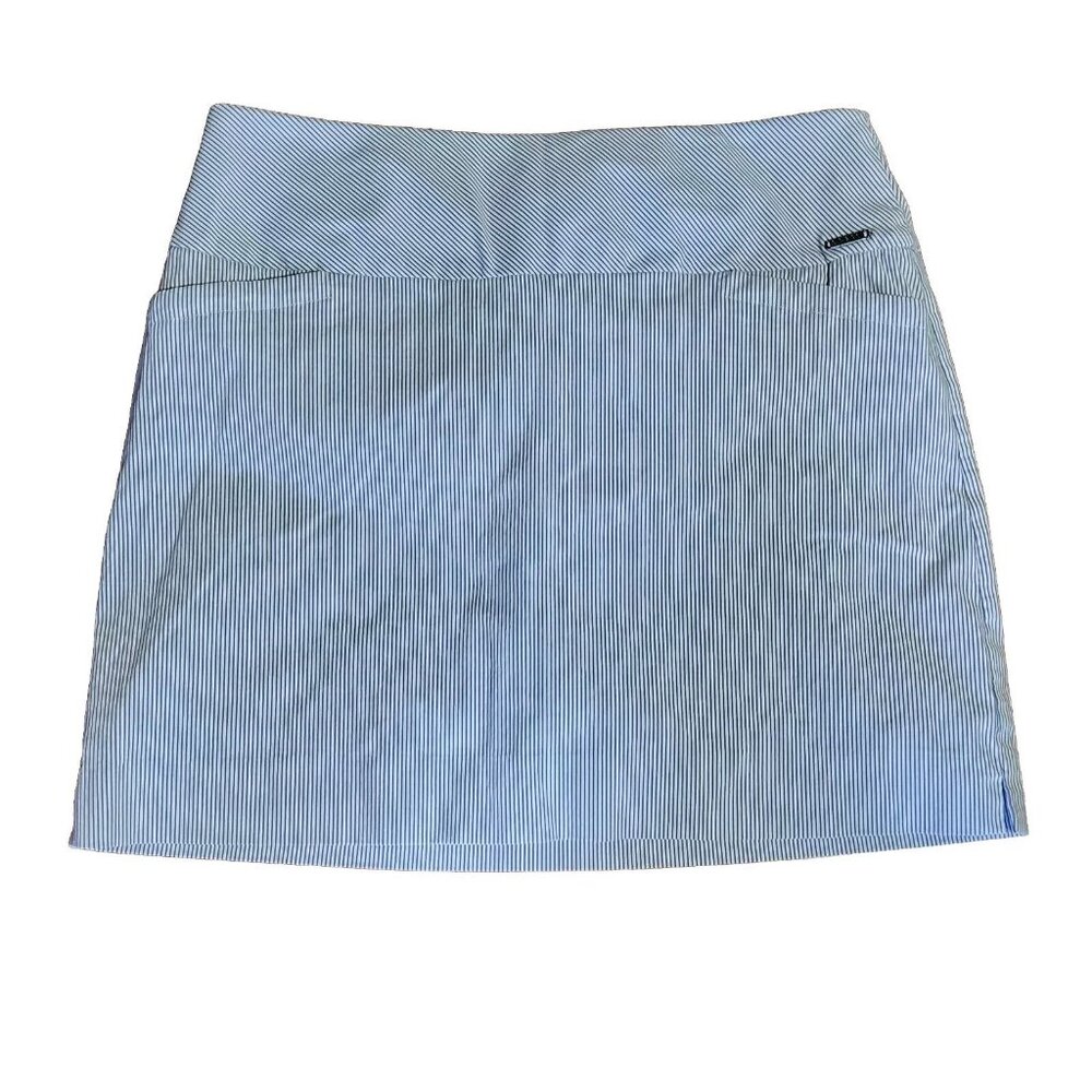 SC & CO Blue White Striped Pull‎ On Skort with Pockets Womens Size XL